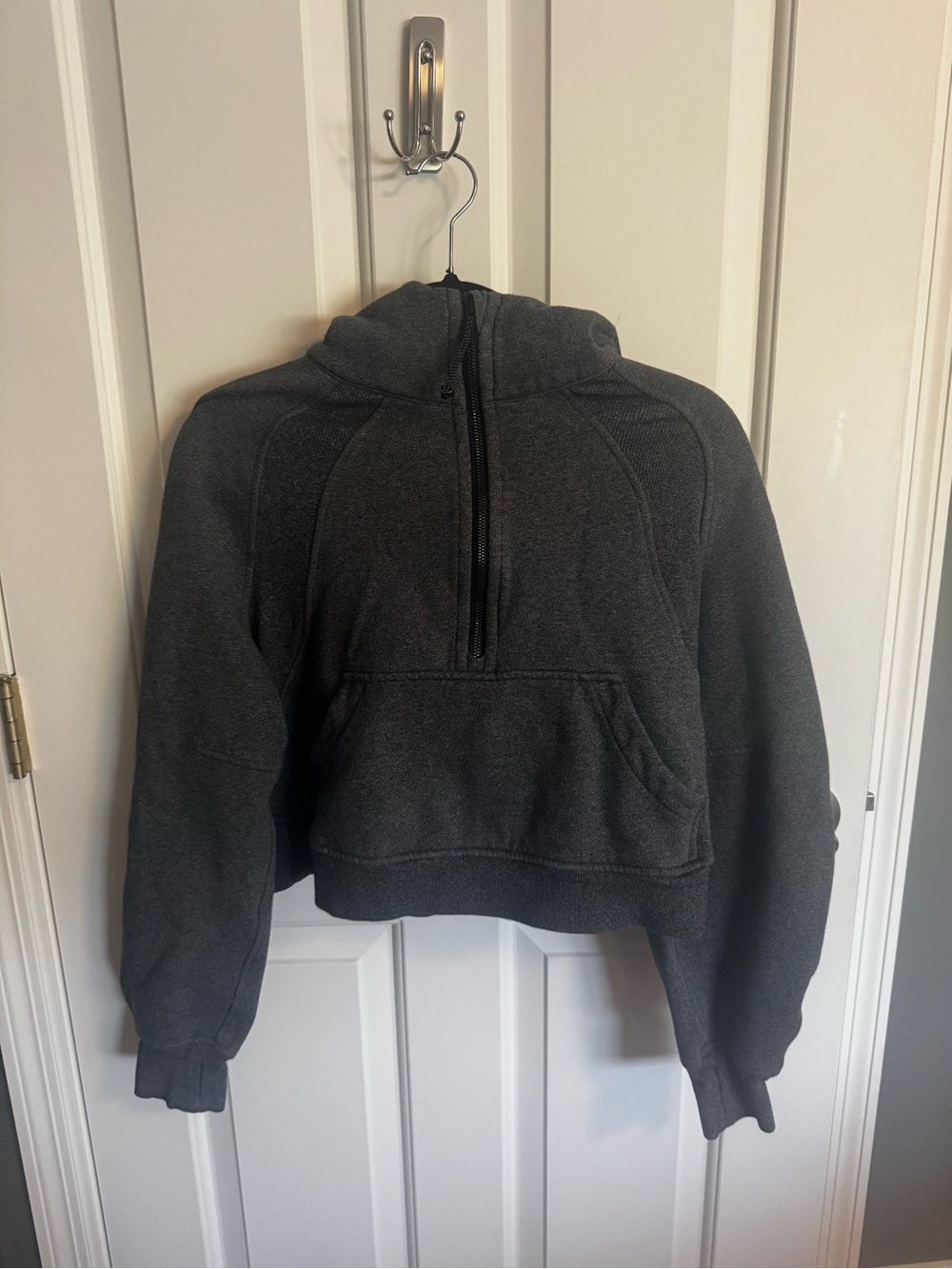 lululemon athletica Charcoal Half-Zip Hooded Pullover